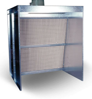 Spray booth with dry filtration